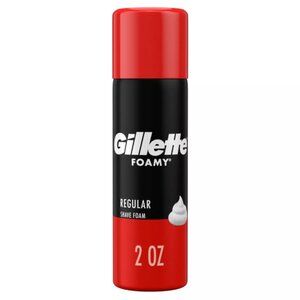 Gillette Box of 48 Foamy Regular Shave Foam, Trial Size 2oz EACH